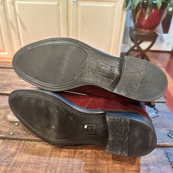 Emanuele Crasto Burgundy Mid Calf Suede Boots women’s Size 10 EU 41 NWT Italy - Picture 5 of 7